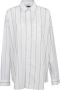Balenciaga Gestreept Katoenen Overhemd voor Vrouwen Wit Dames - Thumbnail 3