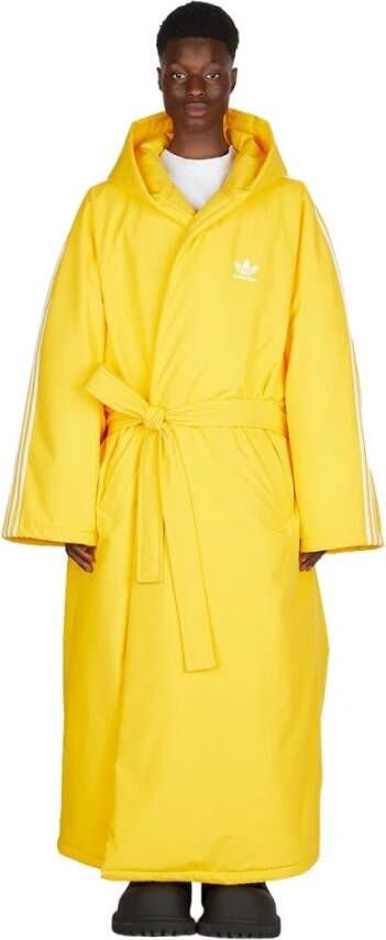 Balenciaga Gewatteerde badjas stijl jas Yellow Heren