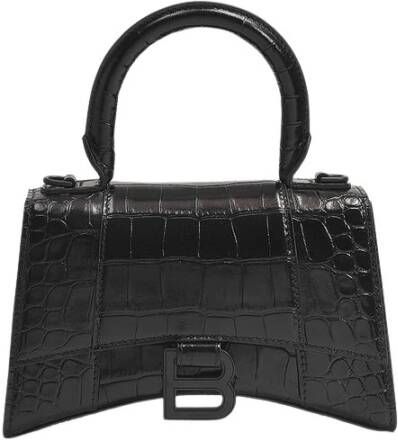 Balenciaga Elegante Krokodillenleren Tas Zwart Dames