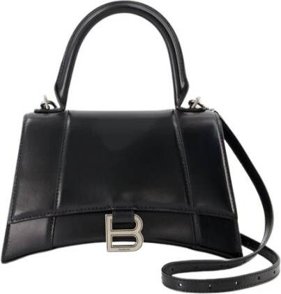 Balenciaga Hourglass S Bag Black Leather Zwart Dames