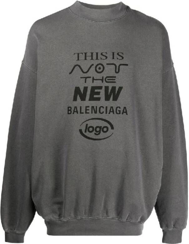 Balenciaga Heren Logo Sweatshirt Grijs Heren