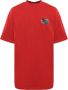 Balenciaga Heren XS Grote Pasvorm T-Shirt Rood Heren - Thumbnail 1