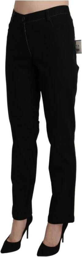 Bencivenga Elegante hoge taille zwarte broek Black Dames