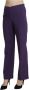 Bencivenga Hoge taille katoenen broek met logodetails Purple Dames - Thumbnail 1