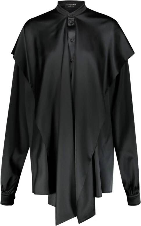Balenciaga Hooded Blouse Upgrade voor Modieuze Vrouwen Zwart Dames
