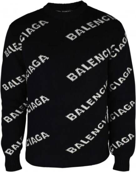 Balenciaga Iconische Logo Trui voor Heren Zwart Heren