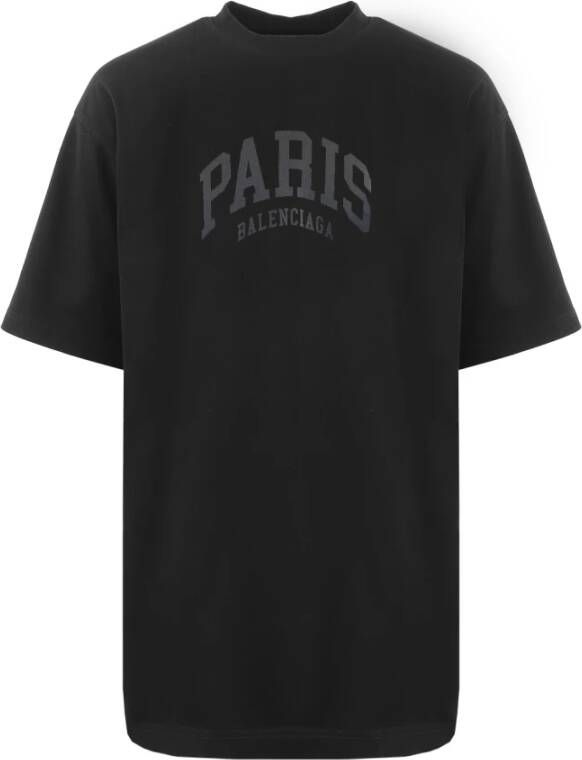 Balenciaga Klassiek Logo Print T-Shirt Zwart Heren