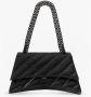 Balenciaga Crush Medium shoulder bag Black Dames - Thumbnail 3