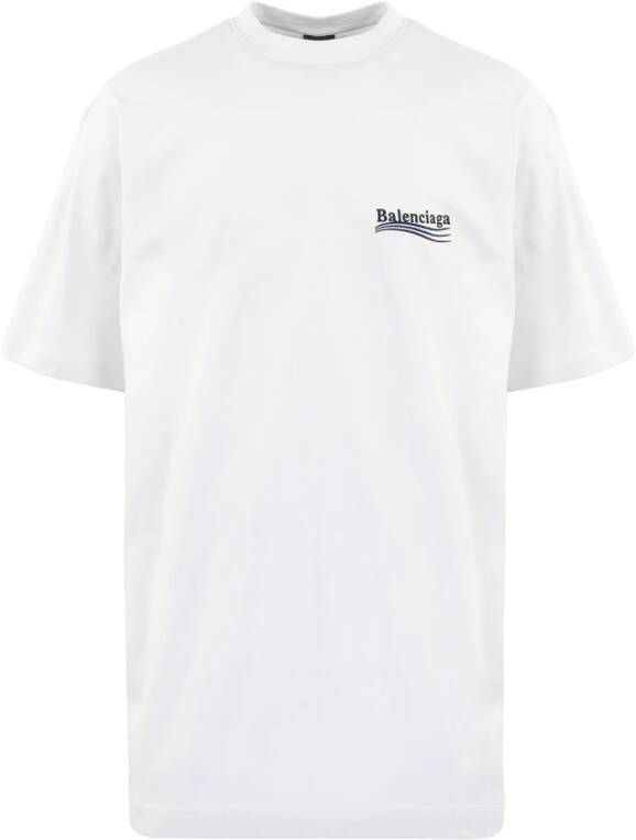 Balenciaga Large Fit T-Shirt Wit Heren