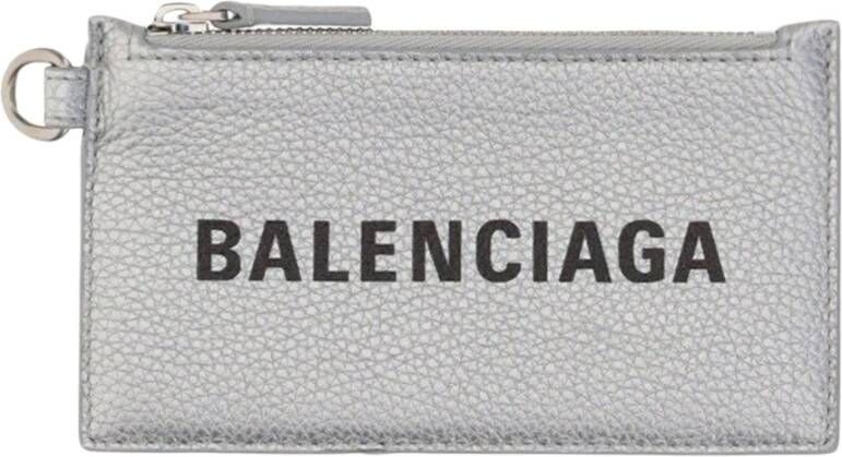 Balenciaga Leren portemonnee voor moderne en trendy vrouwen Grijs Dames