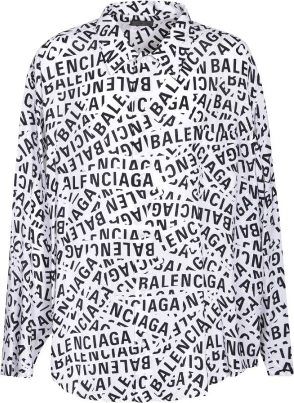 Balenciaga Logo-Print Shirt voor Heren Grijs Aw23 Grijs Heren