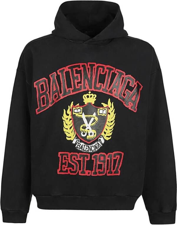 Balenciaga Luxe Zwarte Hoodie voor Vrouwen Zwart Dames