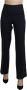 Bencivenga Marineblauwe Hoge Taille Rechte Katoenen Broek Blue Dames - Thumbnail 1