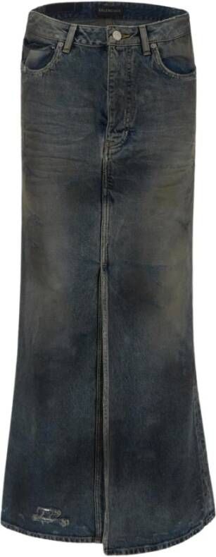 Balenciaga Maxi Rok Stijlvol en Trendy Blauw Dames