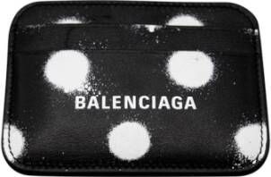 Balenciaga Mini kaarthouder met polkadots Zwart Dames