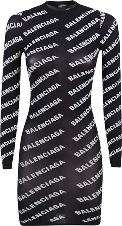 Balenciaga Moderne Vrouw Korte Dagjurk Zwart Dames