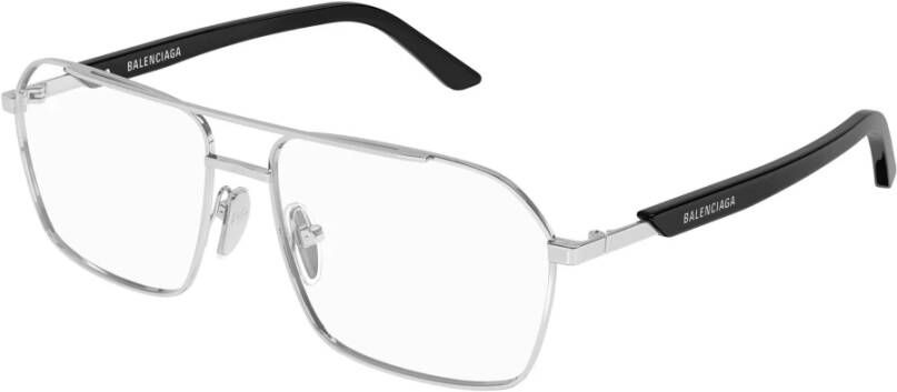 Balenciaga Zilveren Optisch Frame Stijlvol en veelzijdig Gray