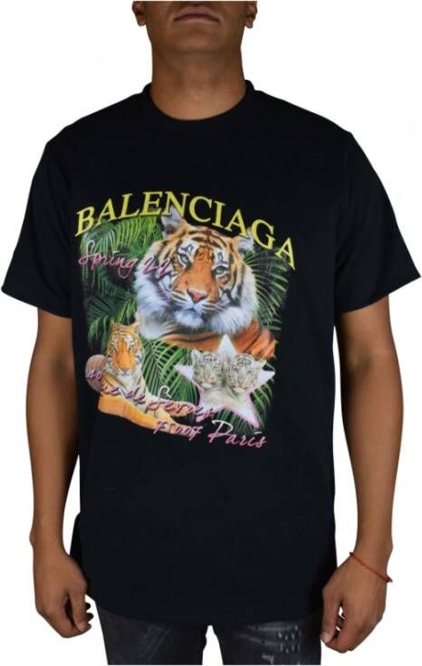 Balenciaga Omkeerbaar T-shirt met FBI-logo Zwart Heren
