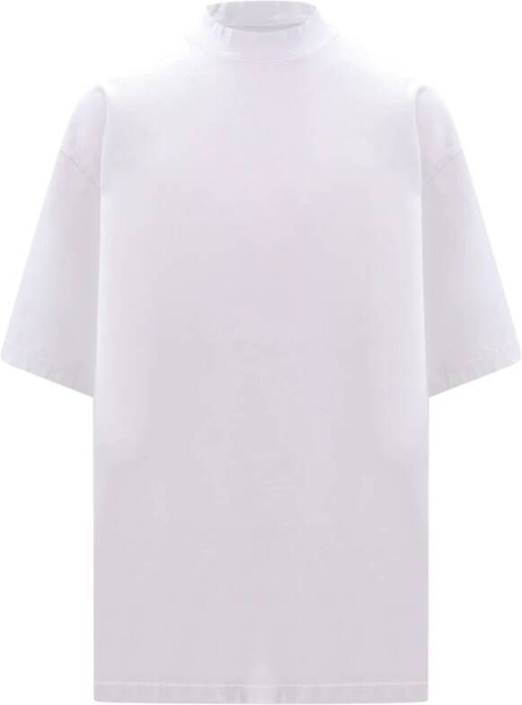 Balenciaga Oversized Katoenen T-shirt met Strass Print Wit Dames
