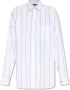 Balenciaga Gestreept Katoenen Overhemd voor Vrouwen Wit Dames - Thumbnail 1