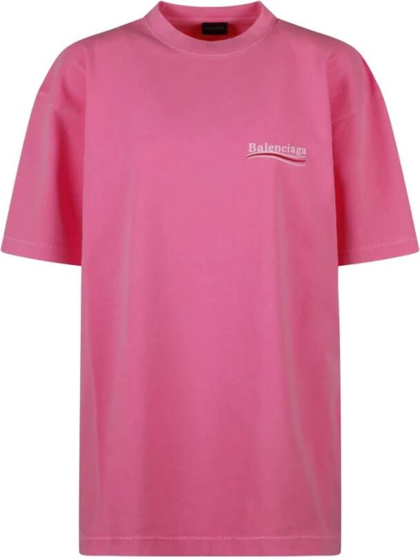 Balenciaga Politieke Campagne T-Shirt Roze Dames