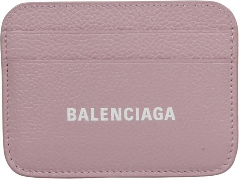 Balenciaga Portemonnee voor contant geld en kaarten van textuurleer Roze Dames