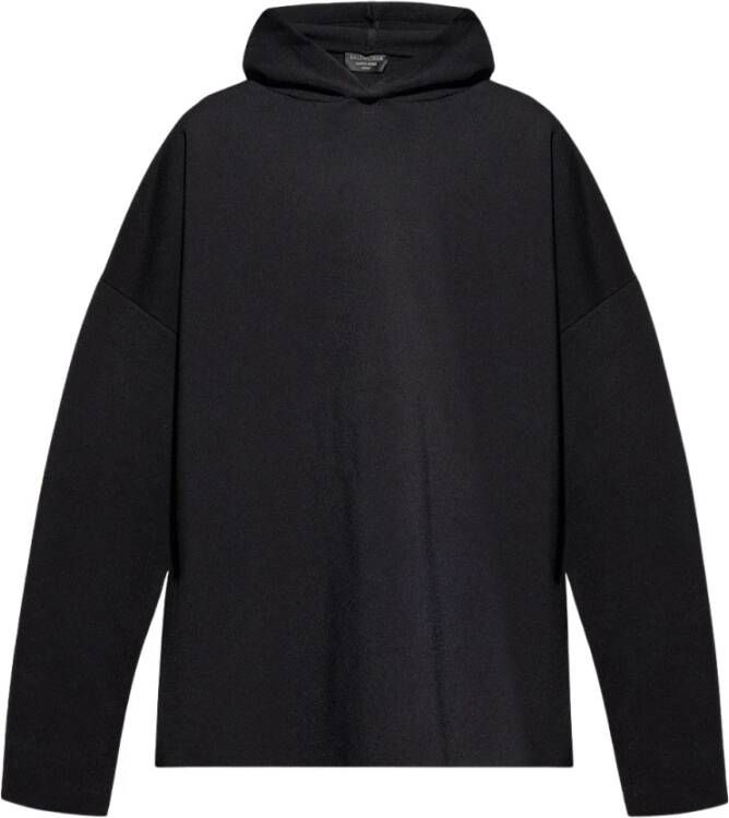 Balenciaga Relaxed-fitting hoodie Zwart Heren