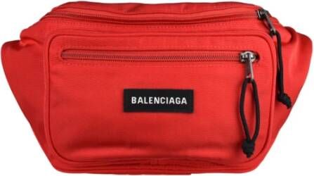 Balenciaga Rode Nylon Explorer Heuptas Rood Heren