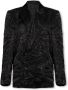 Balenciaga Satijnen blazer met kreukel effect Zwart Dames - Thumbnail 1
