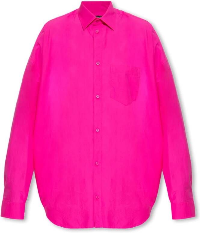 Balenciaga Shirt met logo Roze Dames