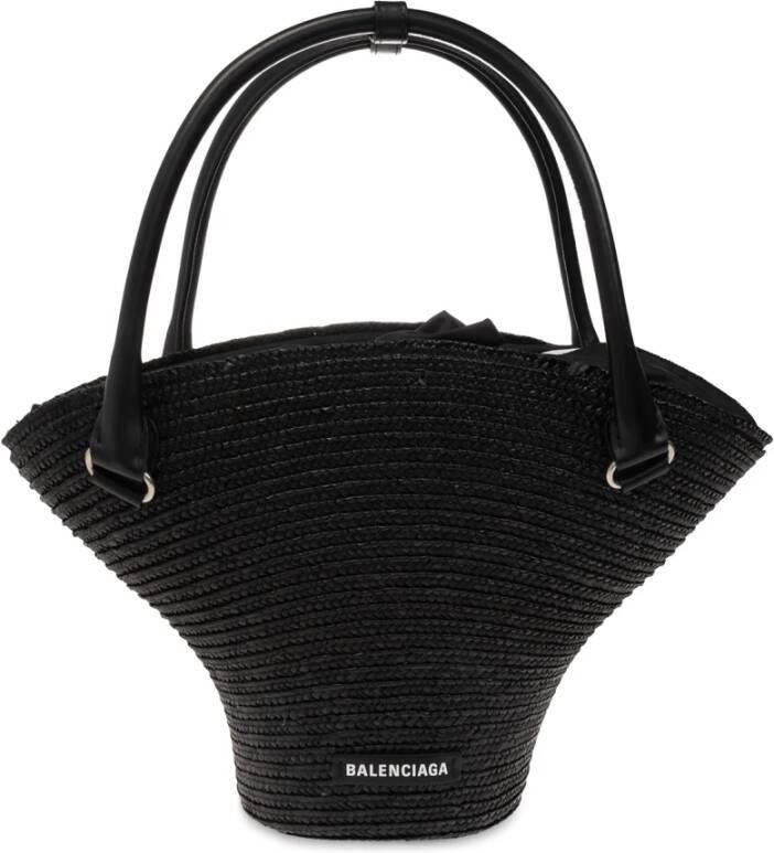 Balenciaga Shopper tas met logo Zwart Dames