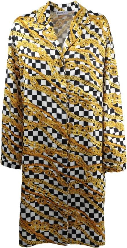 Balenciaga 602451Tgl09 1070 Polyester Jurk White Dames