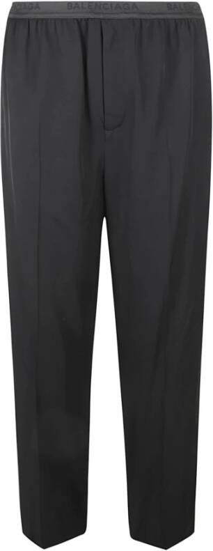 Balenciaga Stijlvolle zwarte elastische broek voor heren Zwart Heren