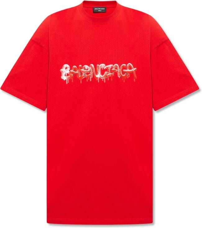 Balenciaga T-shirt Rood Heren