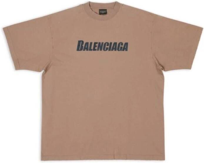 Balenciaga T-Shirts Bruin Heren