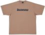 Balenciaga Caps T-Shirt Boxy FIT Brown - Thumbnail 1