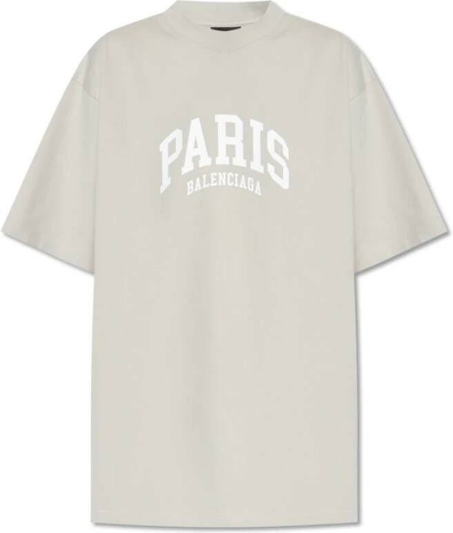 Balenciaga Oversized T-shirt Grijs Dames