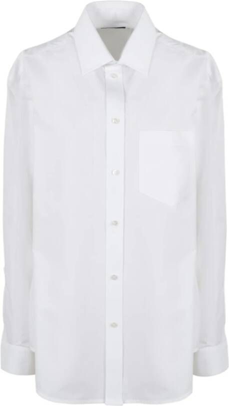 Balenciaga Tijdloze katoenen poplin overhemd Wit Dames