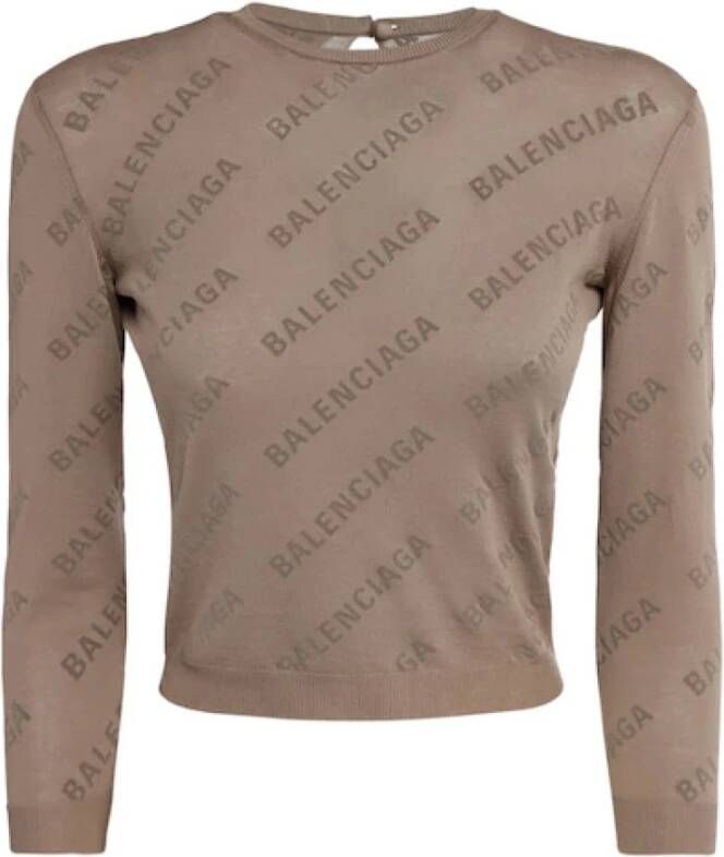 Balenciaga Trainingsshirt Comfortabel en Stijlvol Bruin Dames