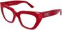 Balenciaga Ultra-Lichte Rechthoekige Bril Bb0238O 003 Rood Dames - Thumbnail 3