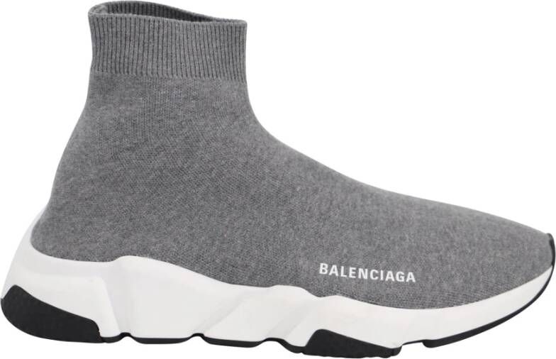 Balenciaga Vintage Balenciaga -snelheidstrainers in grijs wit polyester Grijs Heren