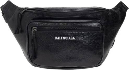 Balenciaga Vintage Leren Heuptas Zwart Heren