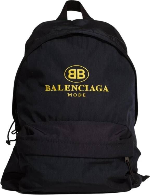 Balenciaga Vintage Pre-owned BB Mode Explorer Backpack Blauw Unisex