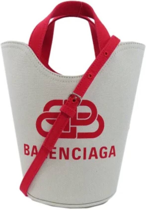 Balenciaga Vintage Pre-owned Canvas balenciaga-bags Rood Dames