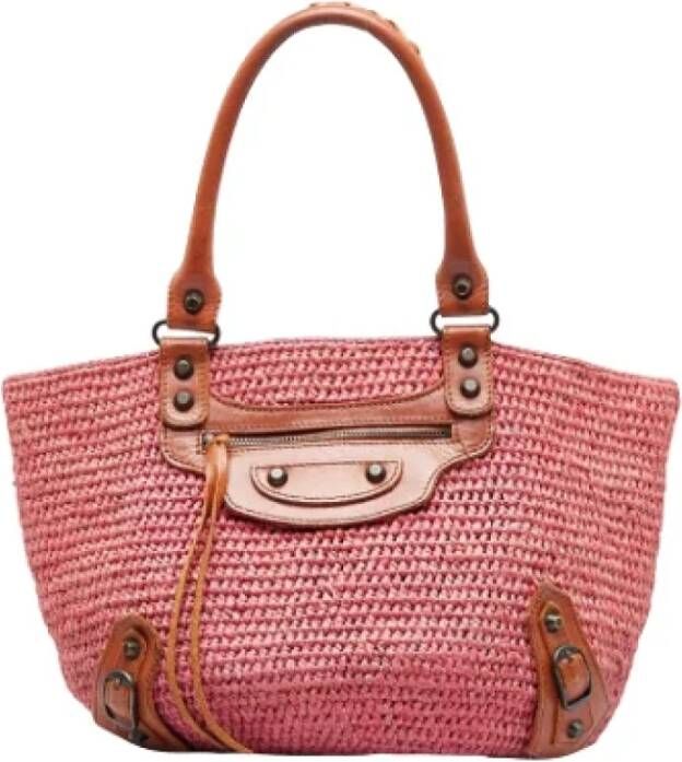 Balenciaga Vintage Pre-owned Canvas balenciaga-bags Rood Dames