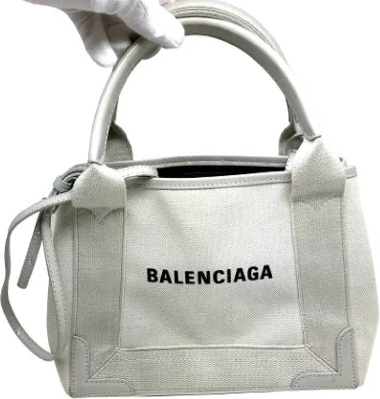 Balenciaga Vintage Pre-owned Canvas balenciaga-bags Wit Dames