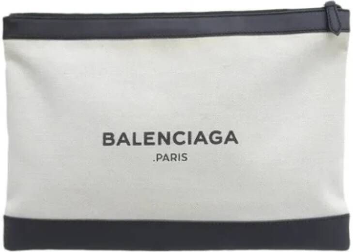 Balenciaga Vintage Pre-owned Canvas balenciaga-bags Wit Dames