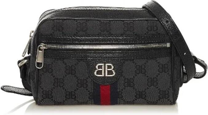 Balenciaga Vintage Pre-owned Canvas crossbody-bags Zwart Dames
