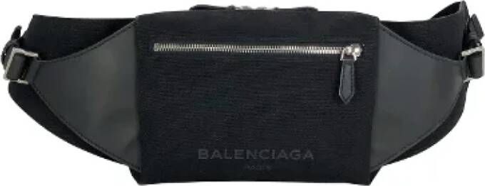 Balenciaga Vintage Pre-owned Canvas crossbody-bags Zwart Dames