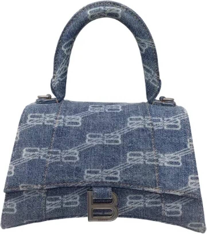 Balenciaga Vintage Pre-owned Canvas handbags Blauw Dames